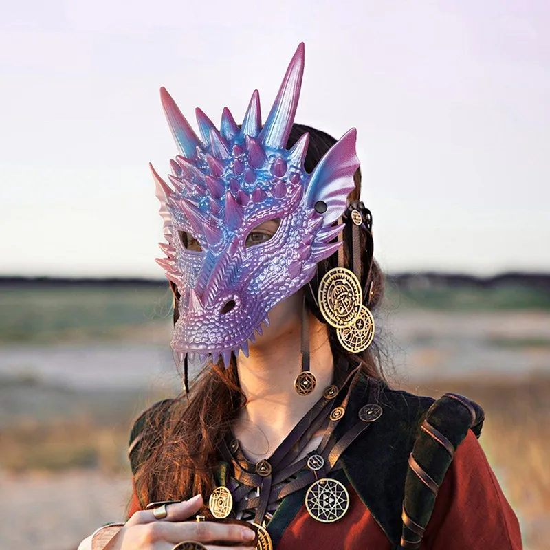 Masque de Dragon Bleu Perle av - Cosplay Prop Blueprints avis et prix